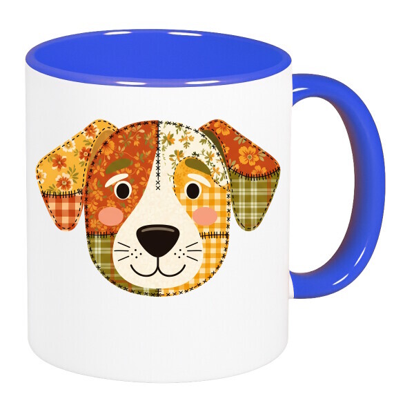 Színes fülű és belsejű bögre