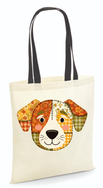 Vászontáska - színes fülű 