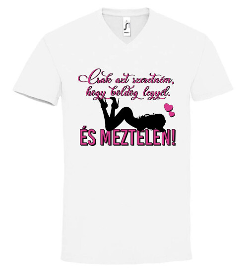 Unisex V nyakú póló