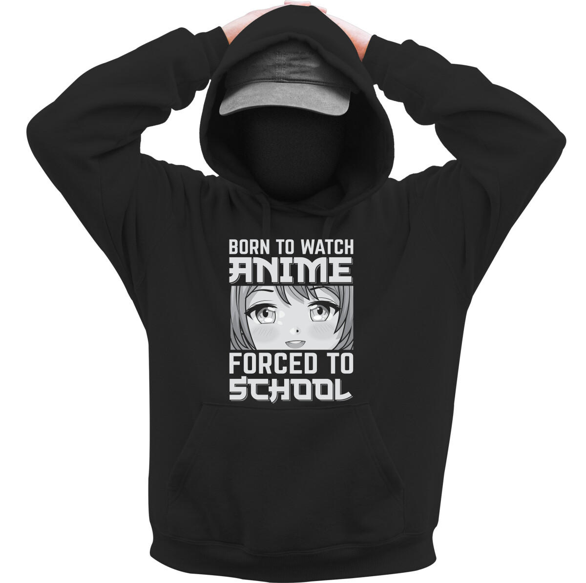 Kapucnis belebújós pulóver