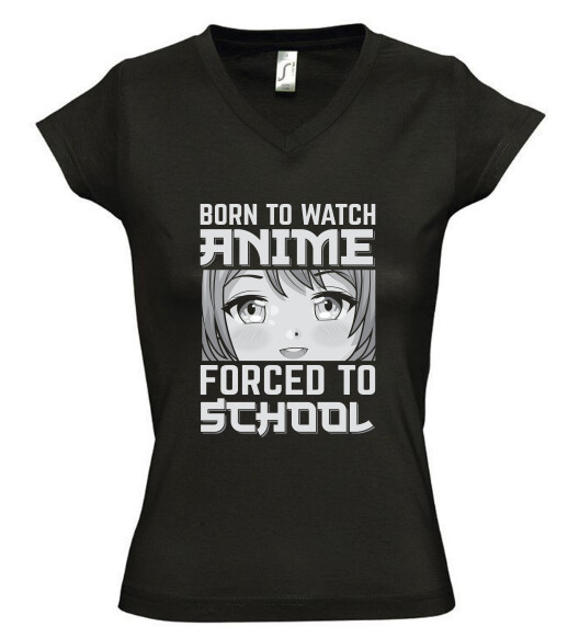 Női V nyakú póló