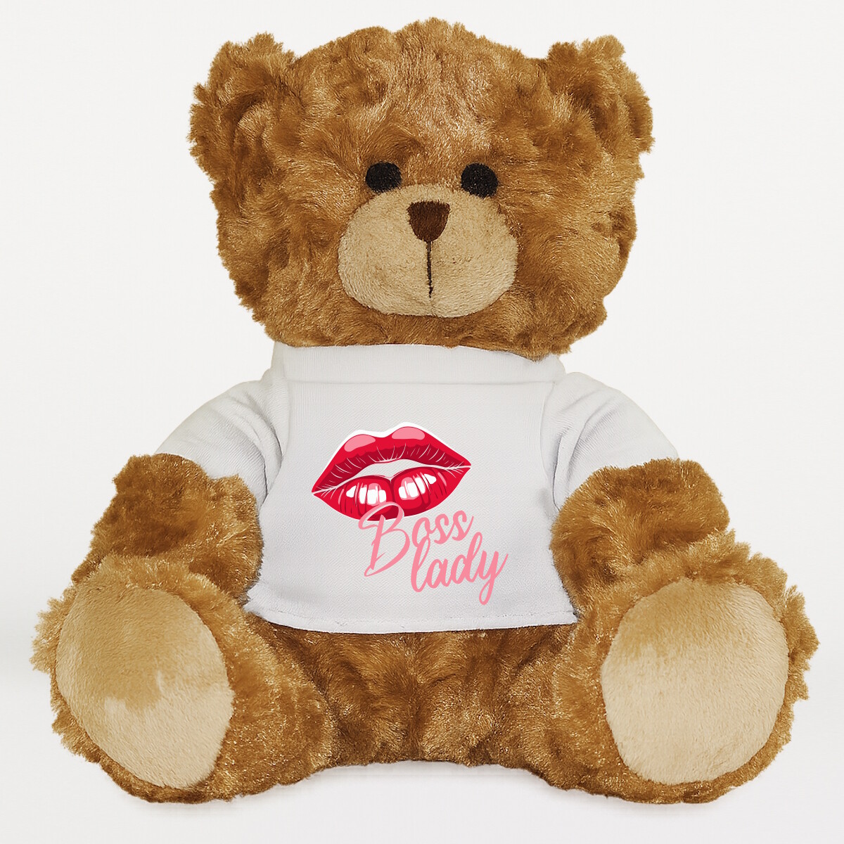 Plüssmaci egyedi pólóval