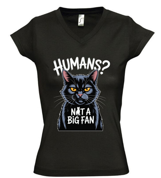 Női V nyakú póló