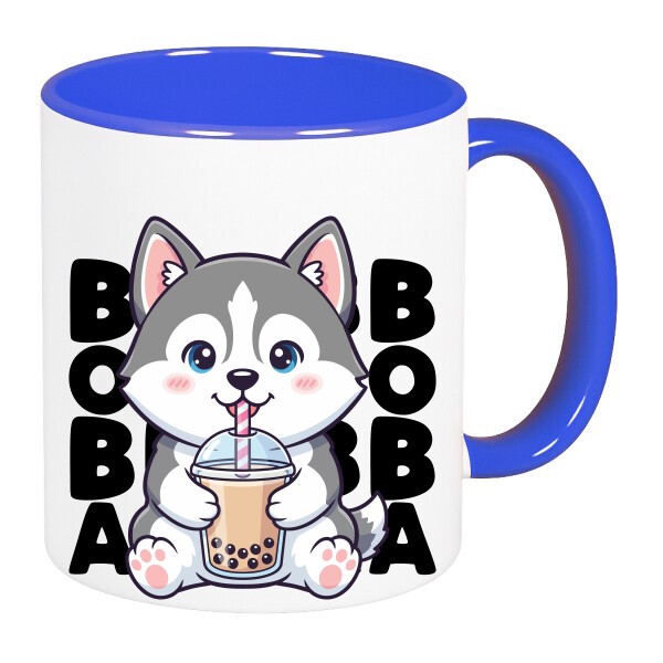 Színes fülű és belsejű bögre