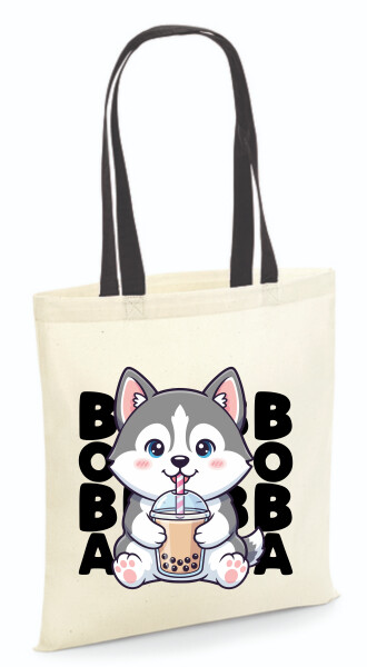 Vászontáska - színes fülű 