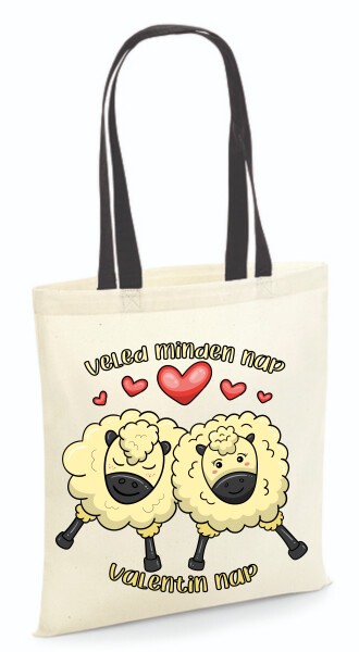 Vászontáska - színes fülű 