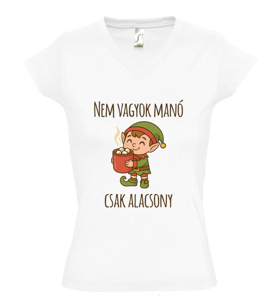 Női V nyakú póló