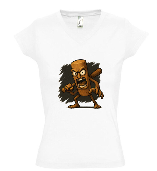 Női V nyakú póló