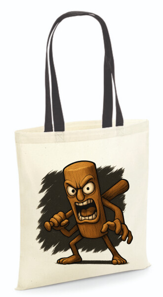 Vászontáska - színes fülű 