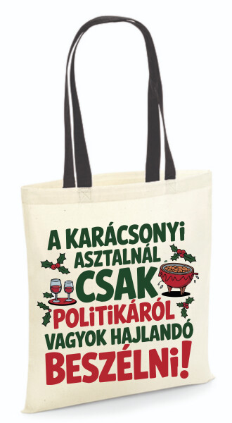 Vászontáska - színes fülű 