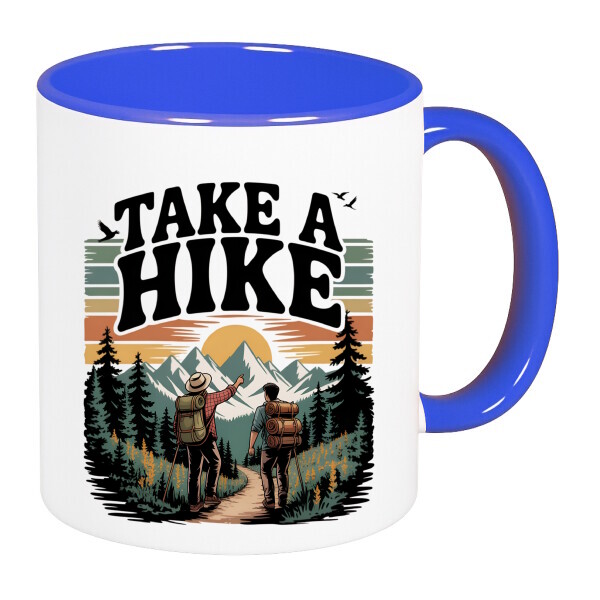 Színes fülű és belsejű bögre