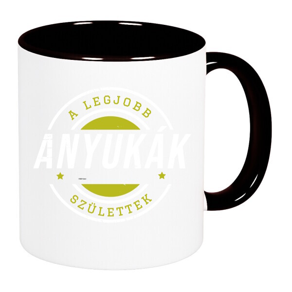 Színes fülű és belsejű bögre