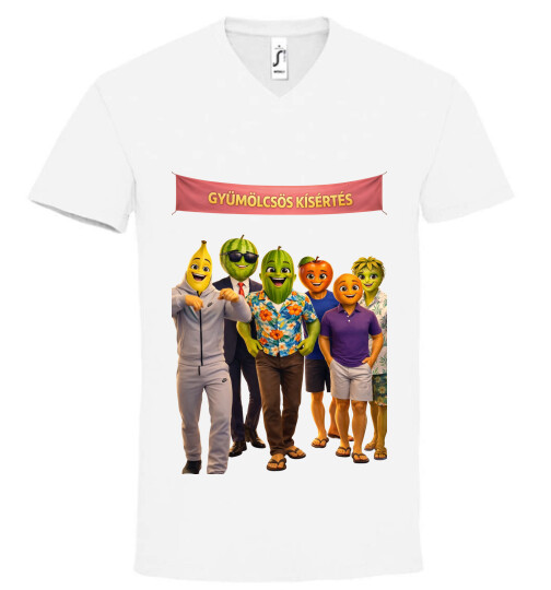 Unisex V nyakú póló