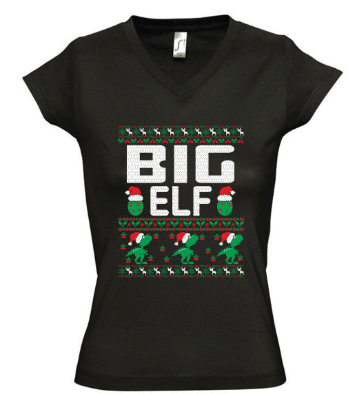 Női V nyakú póló