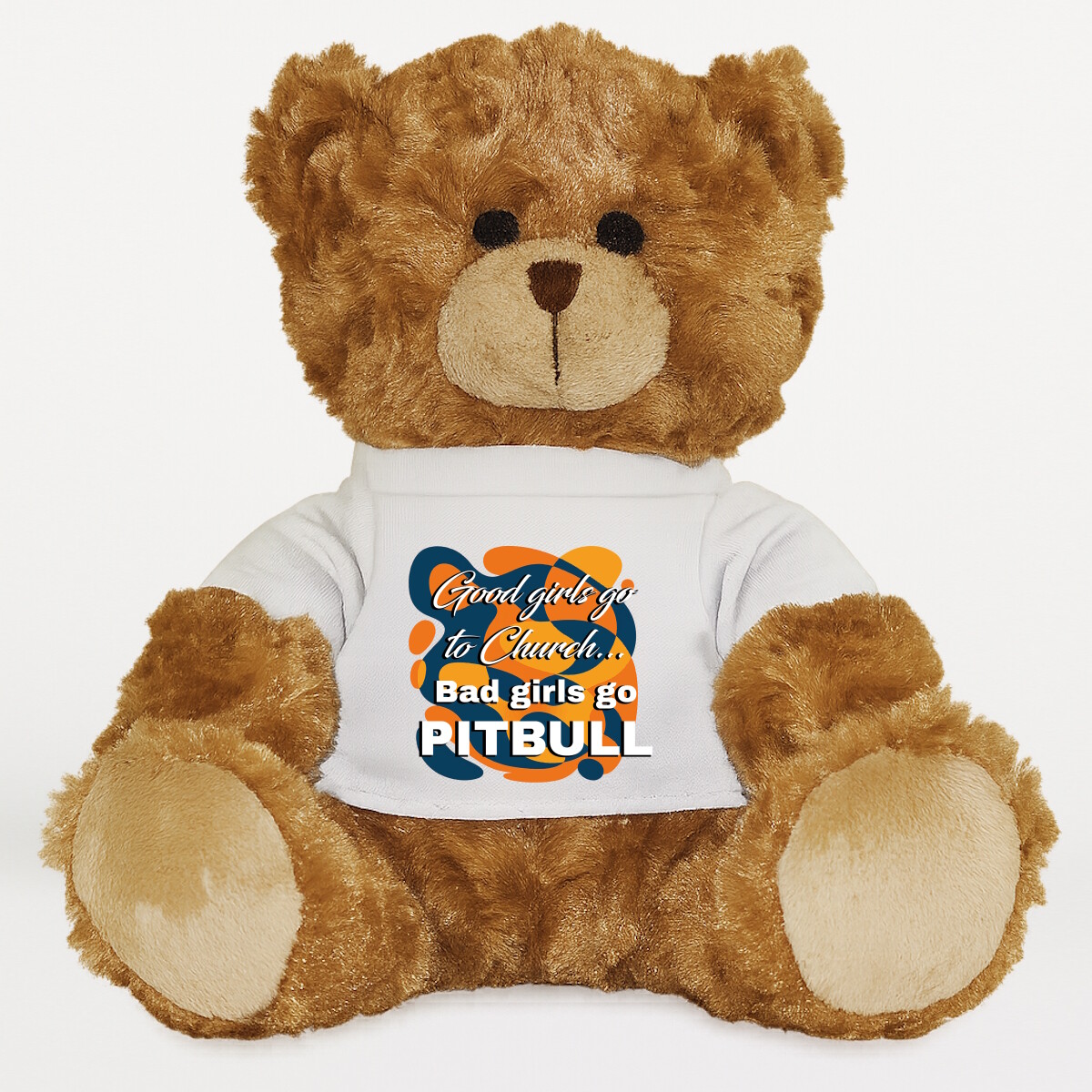 Plüssmaci egyedi pólóval