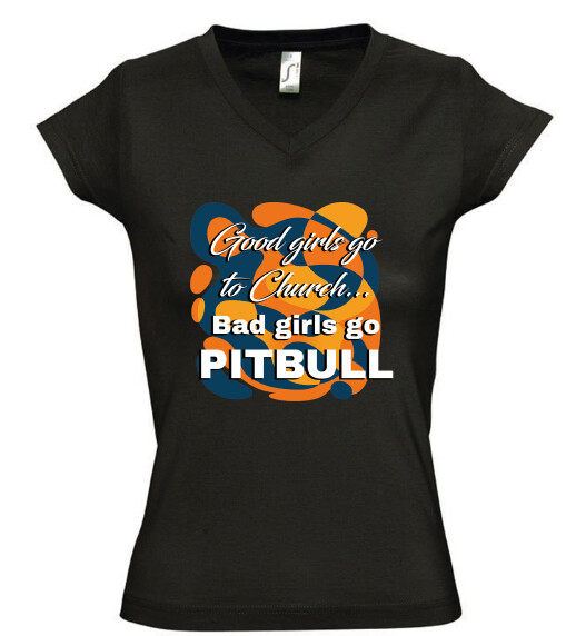 Női V nyakú póló