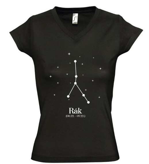 Női V nyakú póló