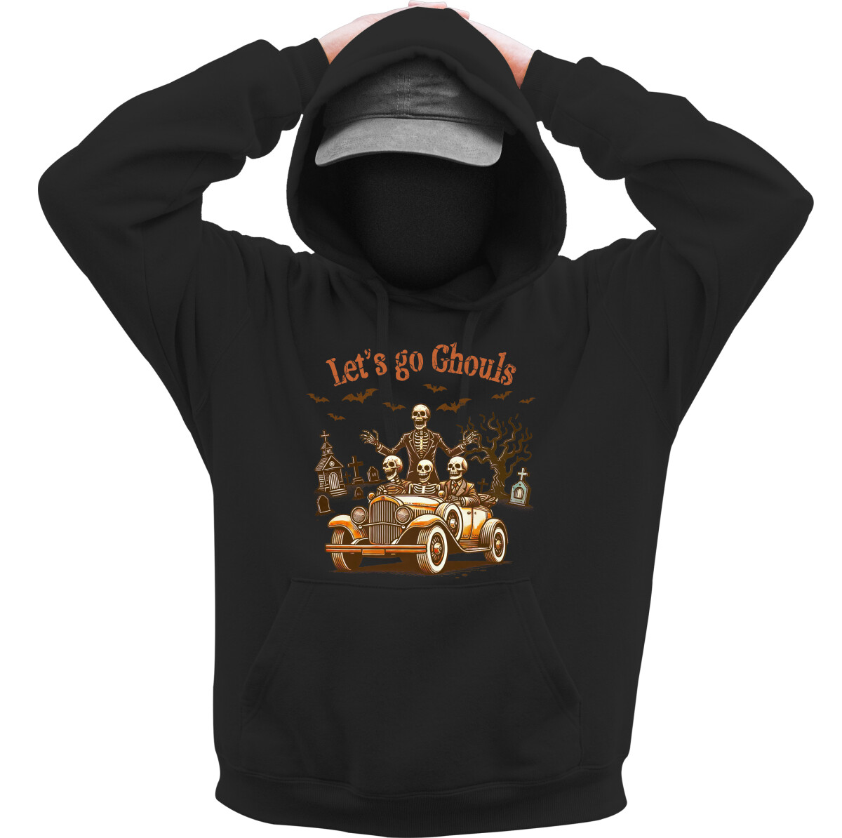 Kapucnis belebújós pulóver