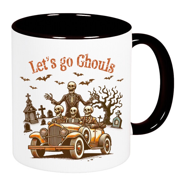 Színes fülű és belsejű bögre