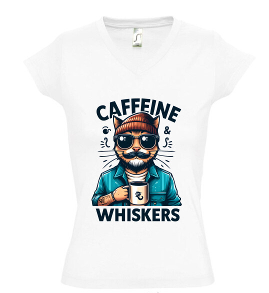 Női V nyakú póló