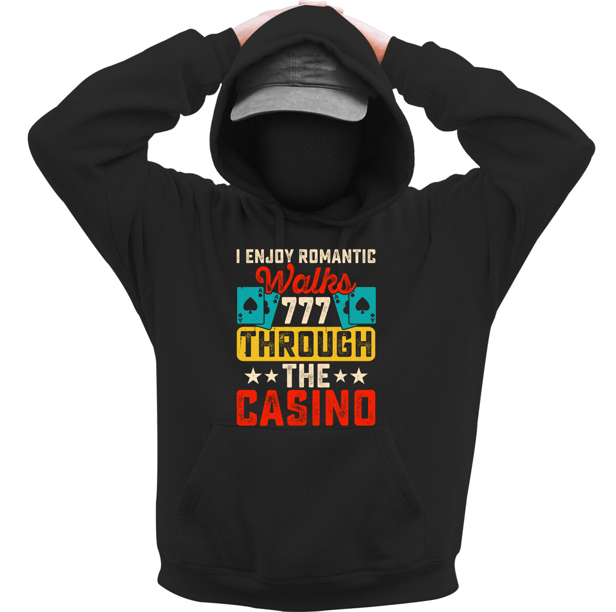 Kapucnis belebújós pulóver