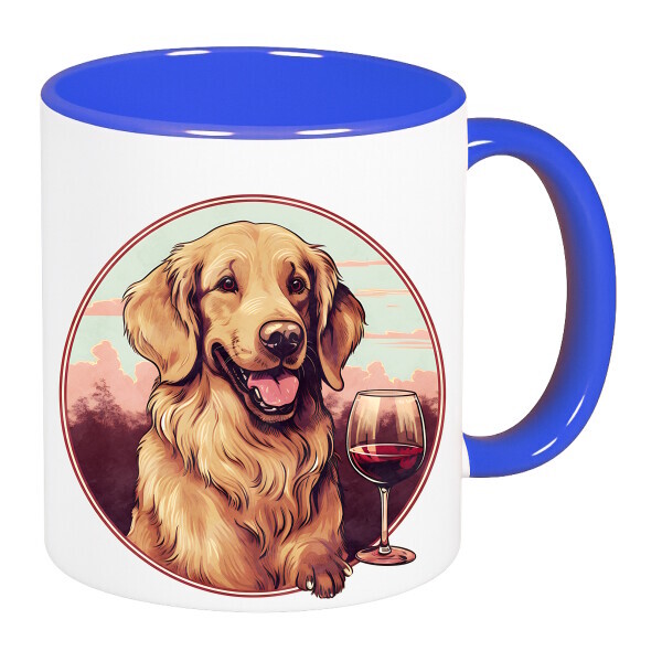 Színes fülű és belsejű bögre