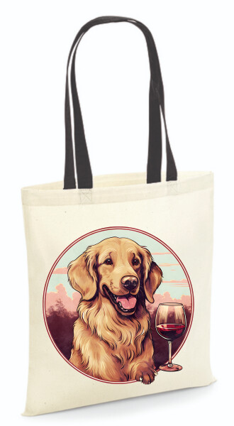 Vászontáska - színes fülű 