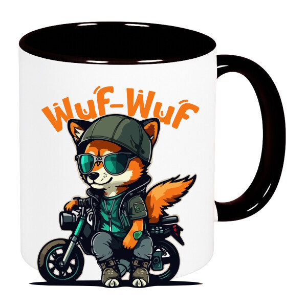 Színes fülű és belsejű bögre