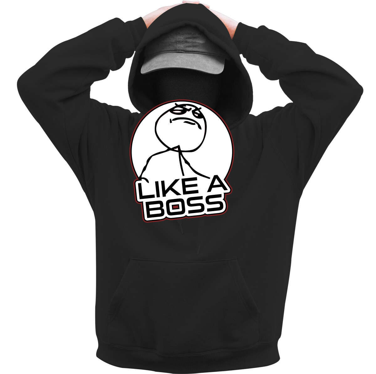 Kapucnis belebújós pulóver