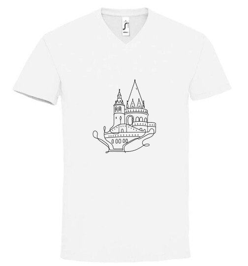 Unisex V nyakú póló