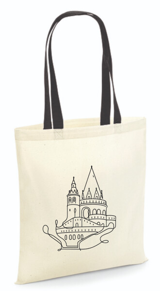 Vászontáska - színes fülű 