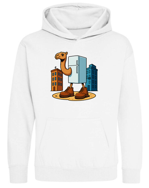 Kapucnis belebújós gyerek pulóver