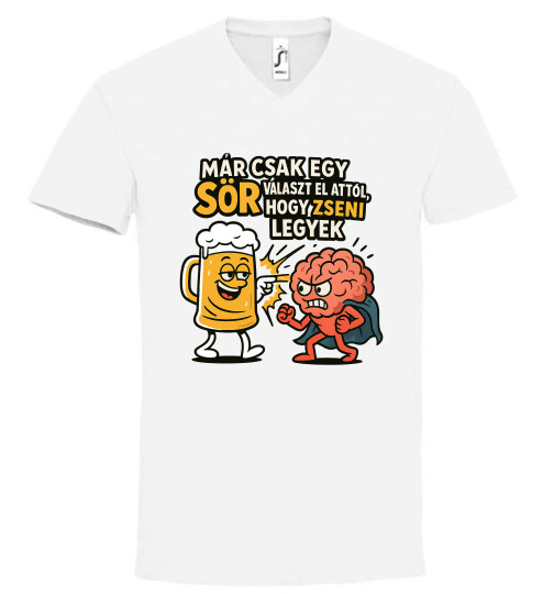 Unisex V nyakú póló