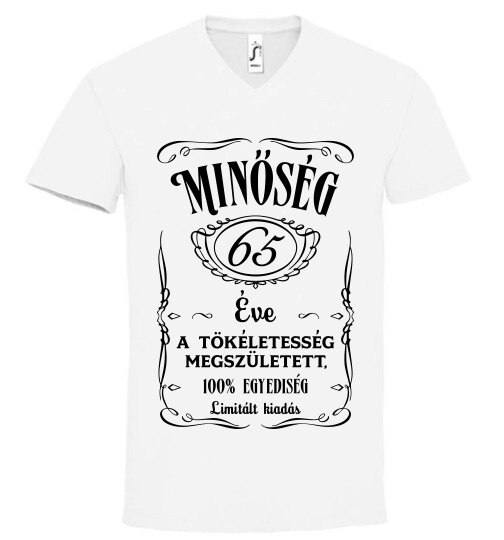 Unisex V nyakú póló