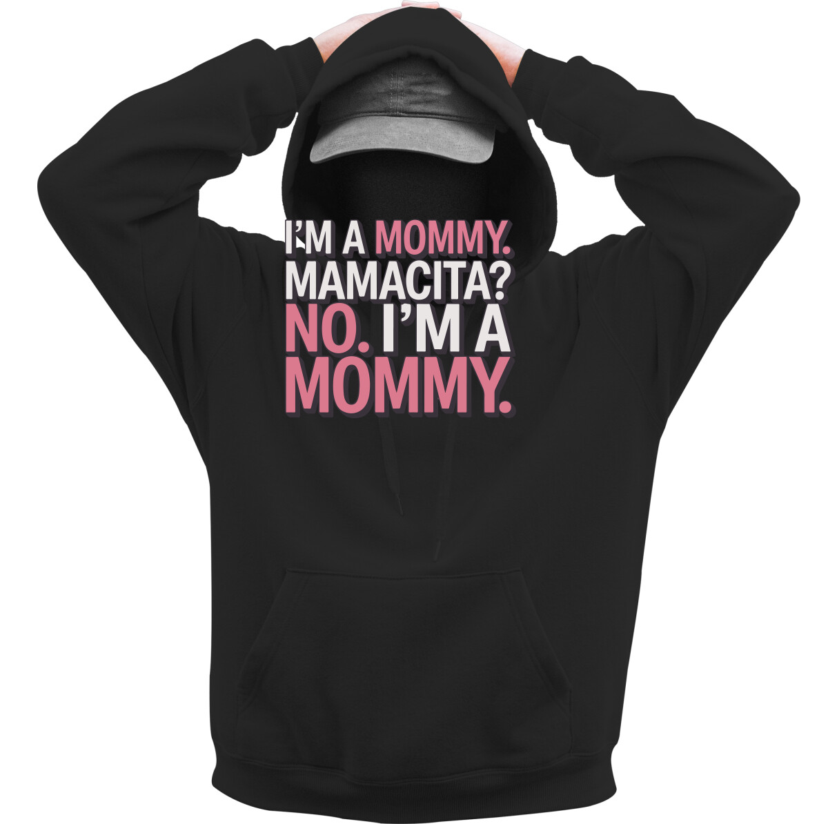 Kapucnis belebújós pulóver