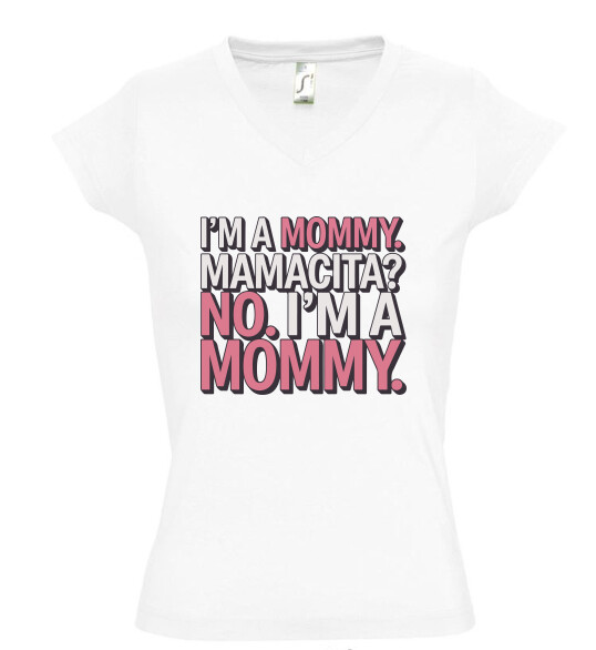 Női V nyakú póló