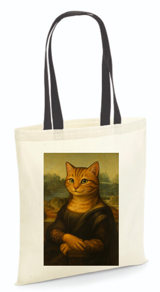 Vászontáska - színes fülű 