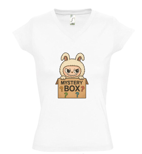 Női V nyakú póló