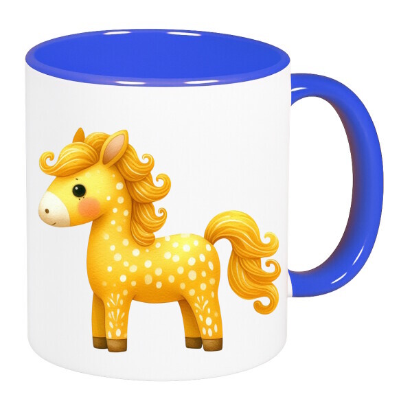 Színes fülű és belsejű bögre