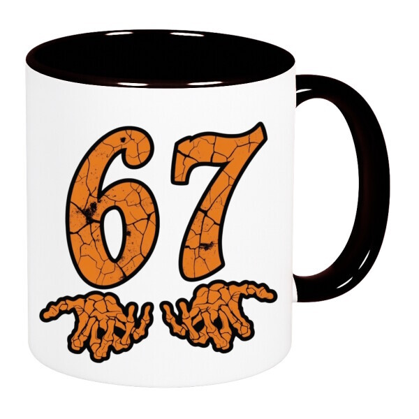 Színes fülű és belsejű bögre