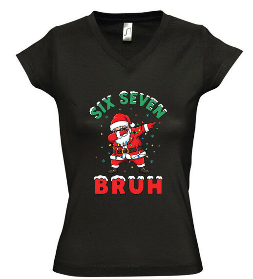 Női V nyakú póló