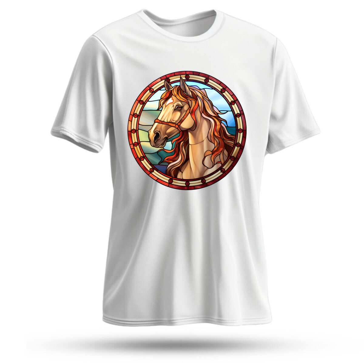 Üvegablak világos ló