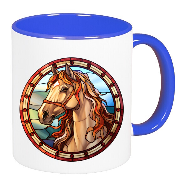 Színes fülű és belsejű bögre