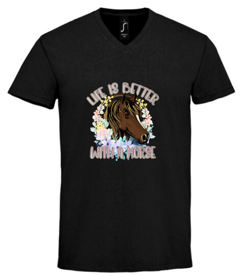 Unisex V nyakú póló