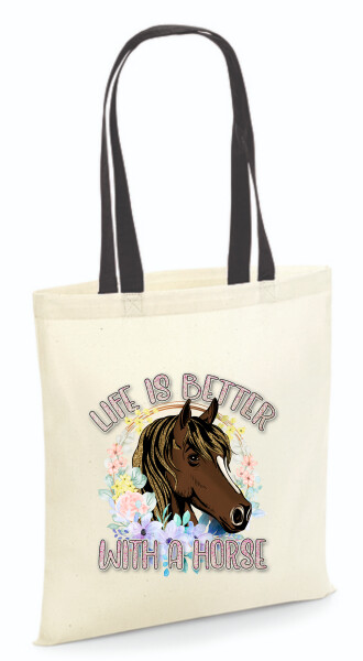 Vászontáska - színes fülű 