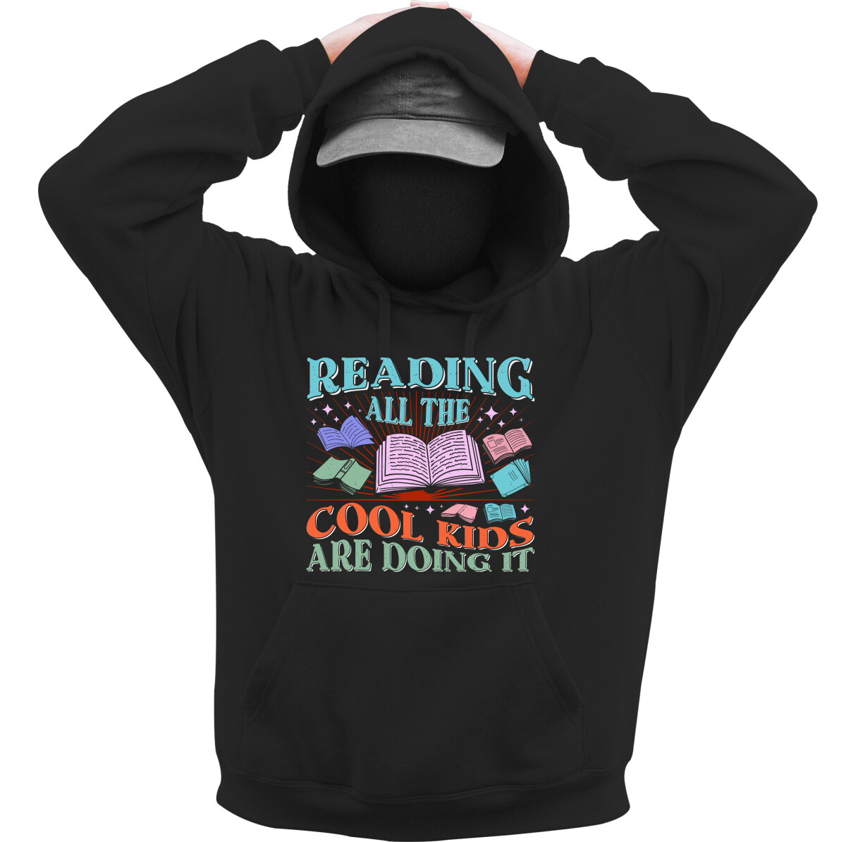 Kapucnis belebújós pulóver