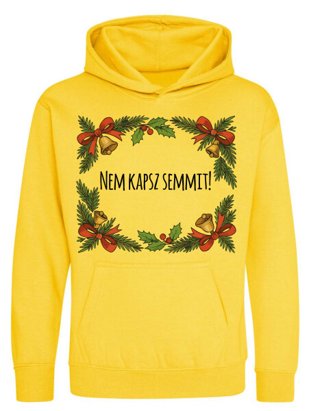 Kapucnis belebújós gyerek pulóver