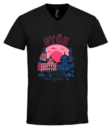 Unisex V nyakú póló