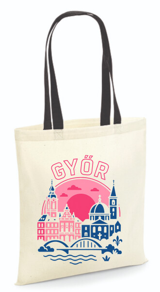 Vászontáska - színes fülű 