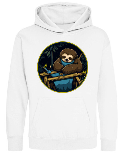 Kapucnis belebújós gyerek pulóver